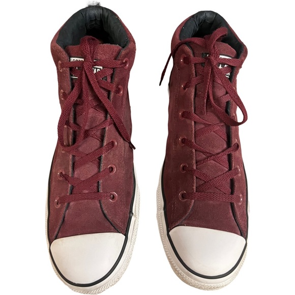 Converse Chuck Taylor All Star Street Mid Suede Dark Burgundy Size 13 - Picture 3 of 11
